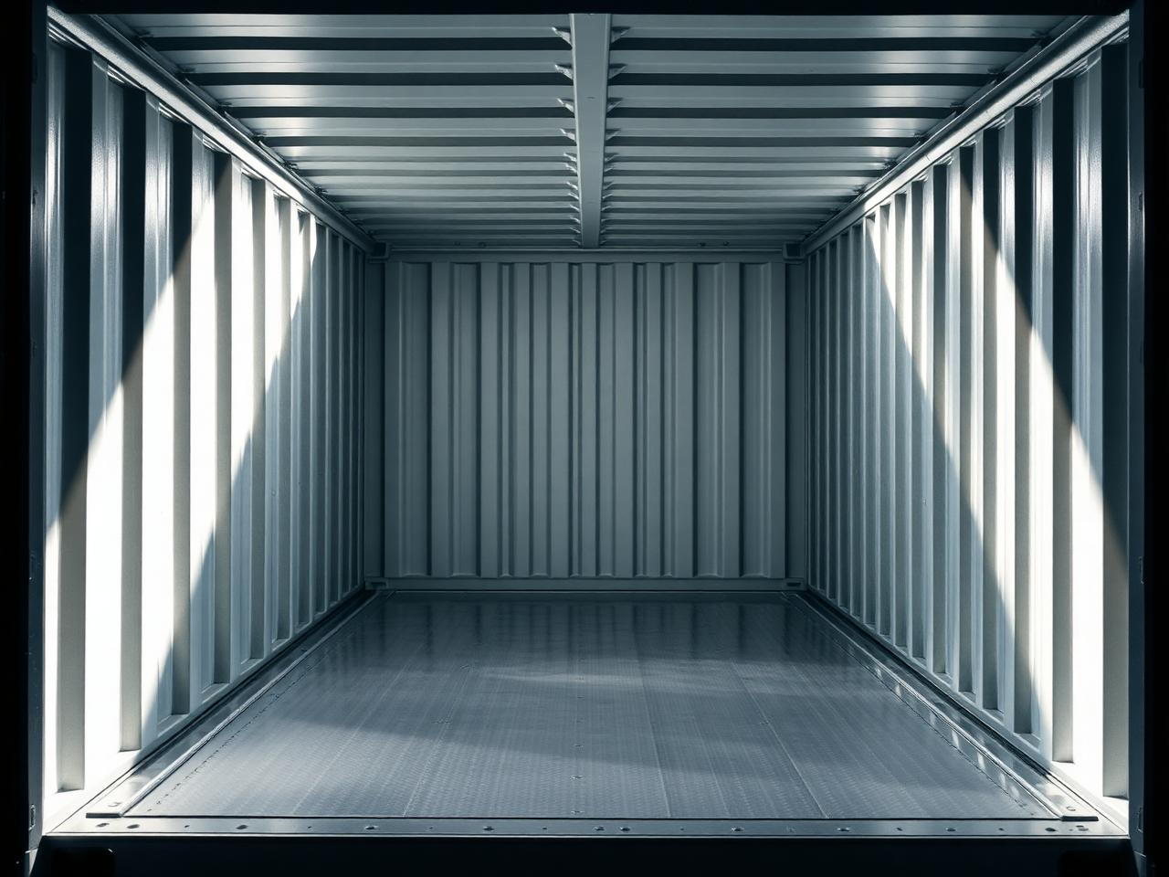 Intérieur d'un container de stockage